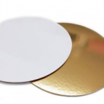 Золотые подложки  для круглых пирожных